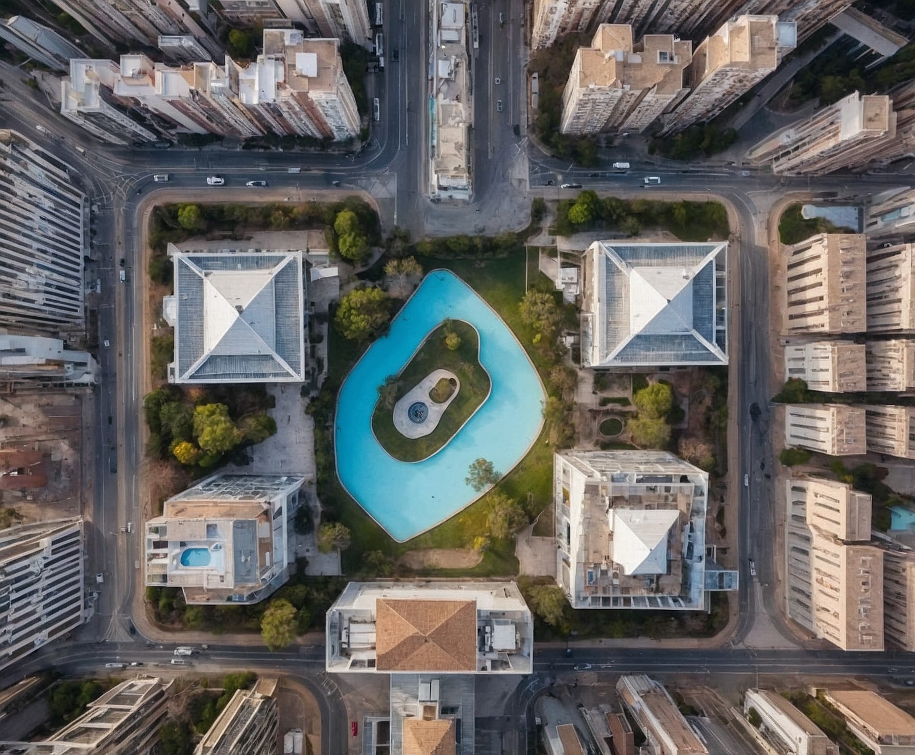 Imágenes aéreas de alta resolución para urbanismo.